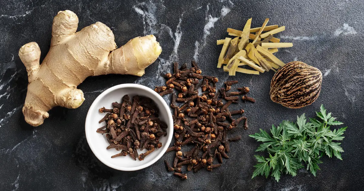 5 herbs for digestive detox.